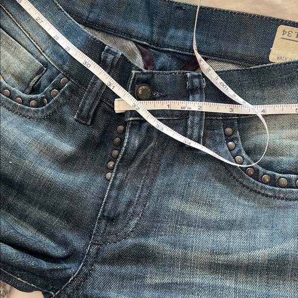 Diesel Liv Stretch 26x34 Womens Distressed Blue Jean Stud Pockets - Picture 8 of 9